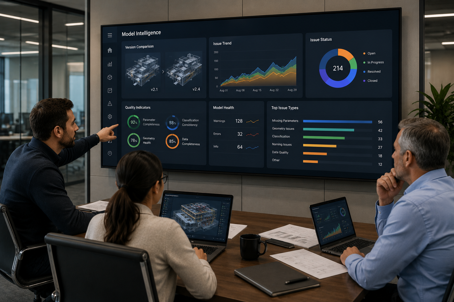 BIM-Modelle in Projektdashboards für Infrastrukturentscheidungen überführen