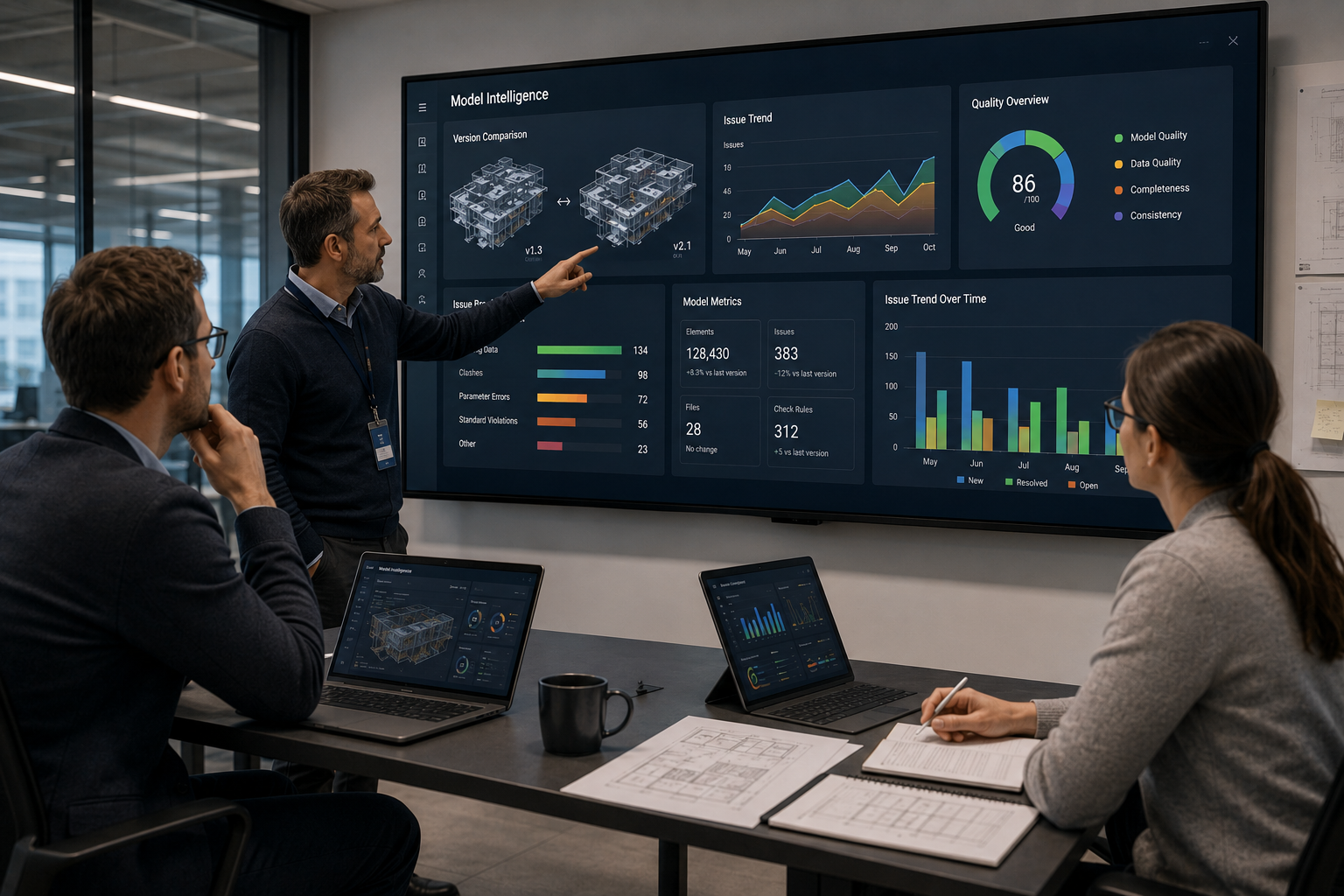 Warum Projektmanager nicht einmal im Monat auf BIM-Berichte warten sollten